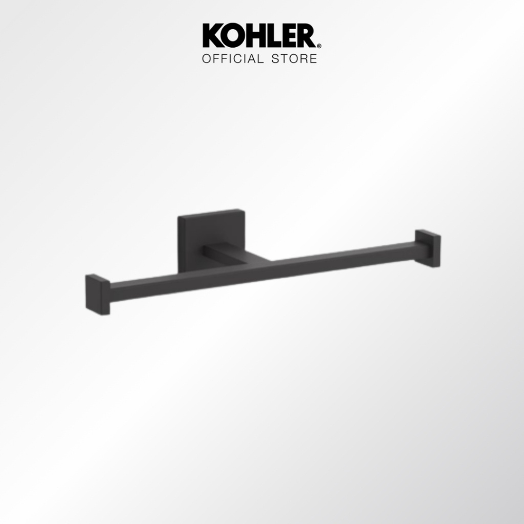KOHLER Square double toilet tissue holder ที่ใส่กระดาษทิชชู่แบบคู่ รุ่นสแควร์ สีดำด้าน K-23288X-BL