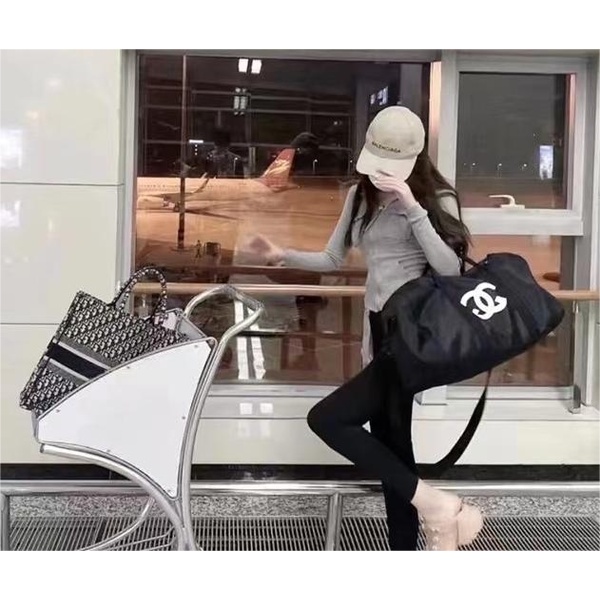 กระเป๋าเดินทาง Chanel ขนาดใหญ่ จุของได้เยอะ แบบพกพา สําหรับผู้ชาย และผู้หญิง เหมาะกับการเล่นฟิตเนส ว่ายน้ํา เล่นกีฬา