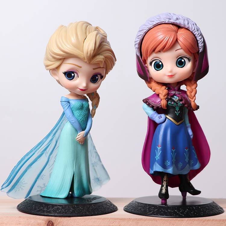 โมเดลตุ๊กตาฟิกเกอร์ Frozen Frozen Figure Anna Elsa Elsa Elsa Princess สําหรับตกแต่งเค้ก เบเกอรี่