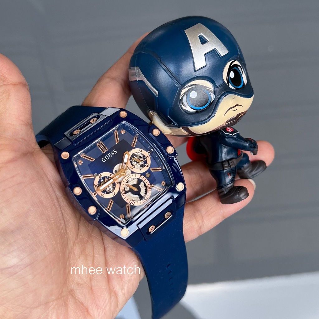 Guess Watch Navy Blue Rosegold RM Style GW0203G7