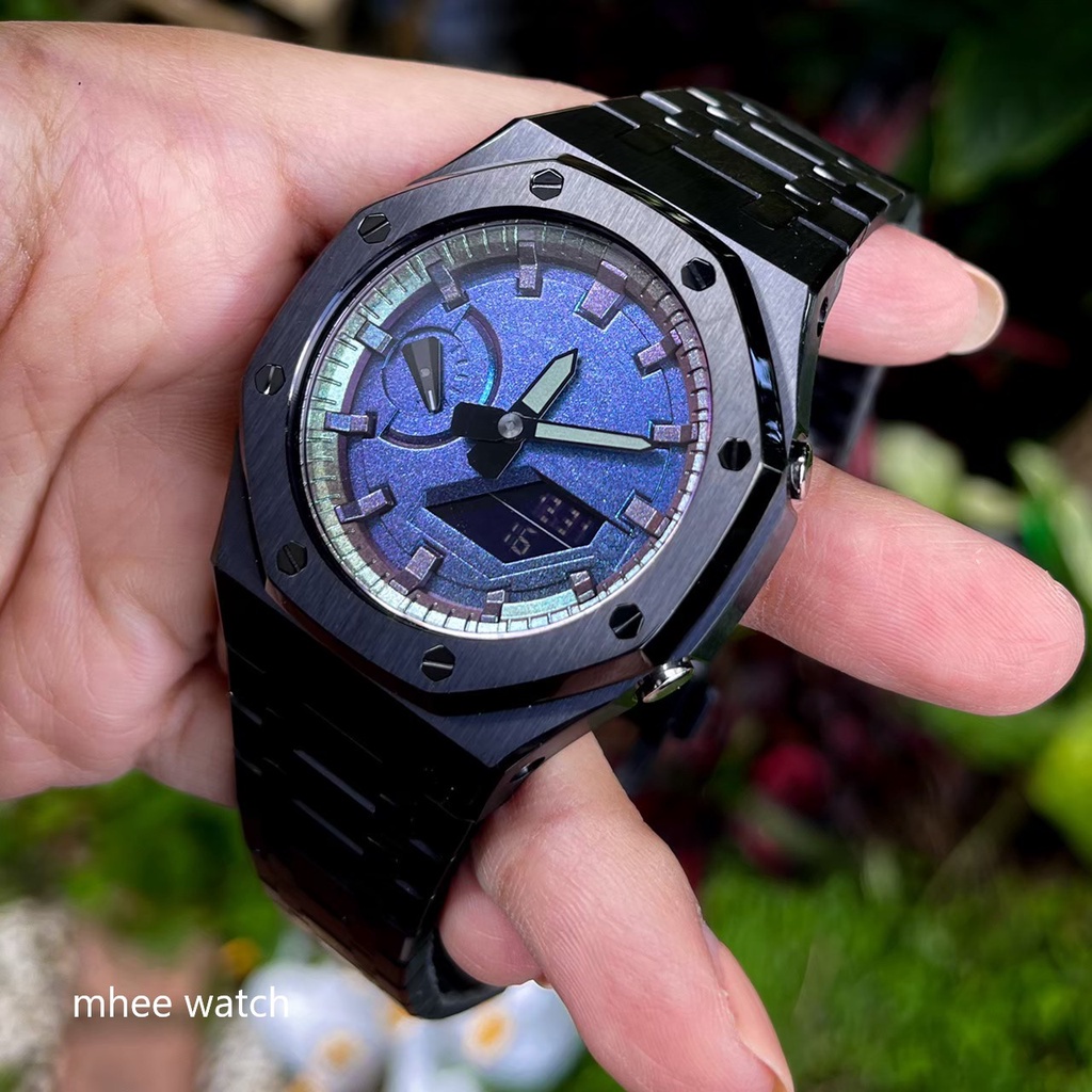 G-Shock Custom AP Style Titanium Color Dial with Gen3 Black Stainless Steel