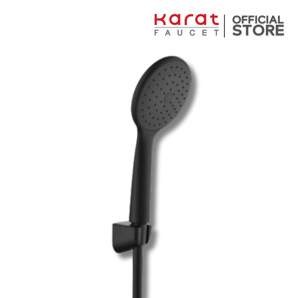 Karat Faucet ฝักบัวสายอ่อน 1 ระดับ ขนาด 10.8 ซม. พร้อมสายสแตนเลส 304 รุ่น KS-75-261-55