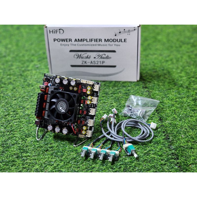 ZK-AS21P (ย้าย วอลุ่ม) Wuzhii **ของแท้** 1200w TPA3255 ซัพวูฟเฟอร์600w กลางแหลม300+300wไฟเลี้ยง18-50