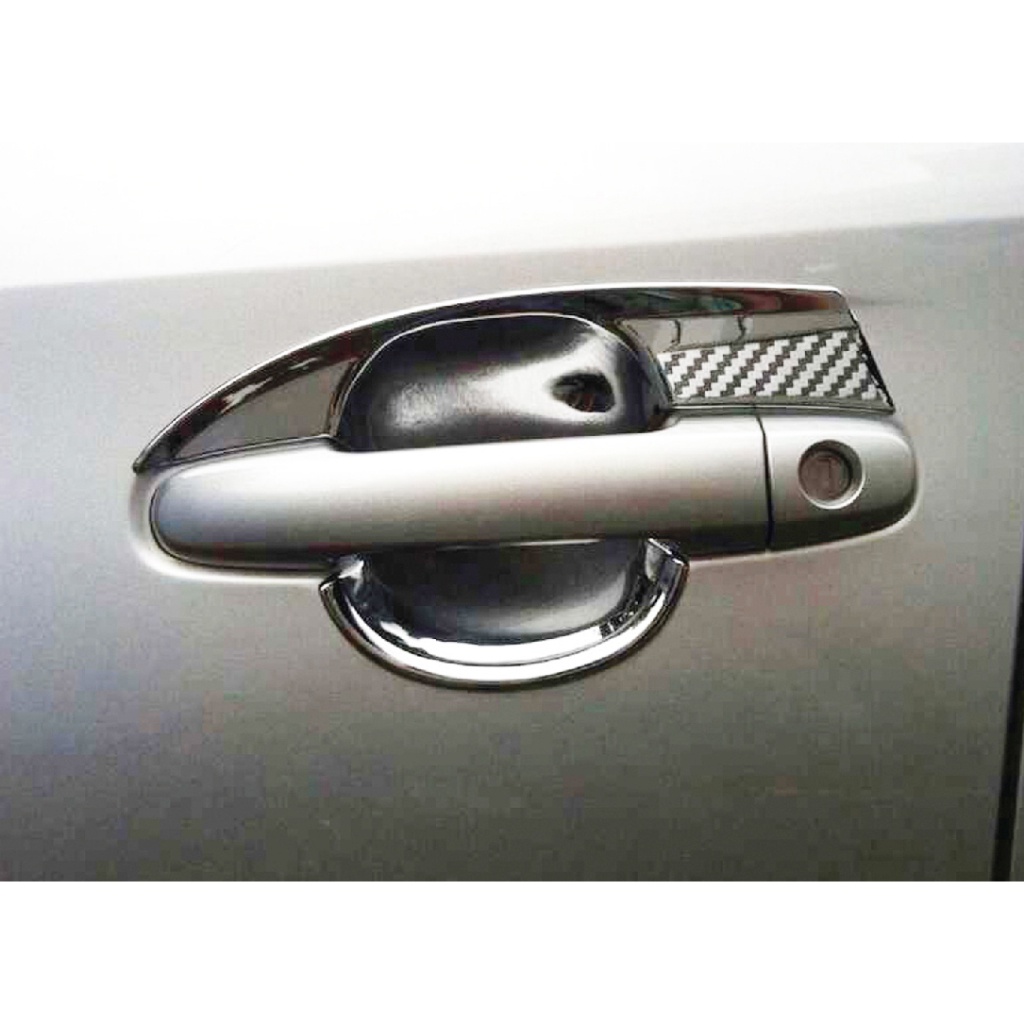 Toyota Vios / Yaris ปี 2013  ถาดรองมือเปิดประตู กันรอยประตู(โครเมี่ยม) (เบ้า 4 ชิ้น) ชุดแต่ง ประดับยนต์