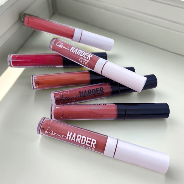 ลิป ลิป 4u2 Thailand 4U2 Lip Stain Kiss Harder Matte Matte Matte ลิปสติกราคาไม่แพง Pumpkin Orange Lo