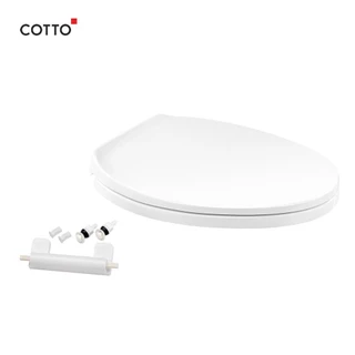 COTTO C9045 ทรงรี V ฝารองนั่งชักโครก Soft Close ฝารองนั่ง ฝารองนั่งชักโครก ฝาชักโครก