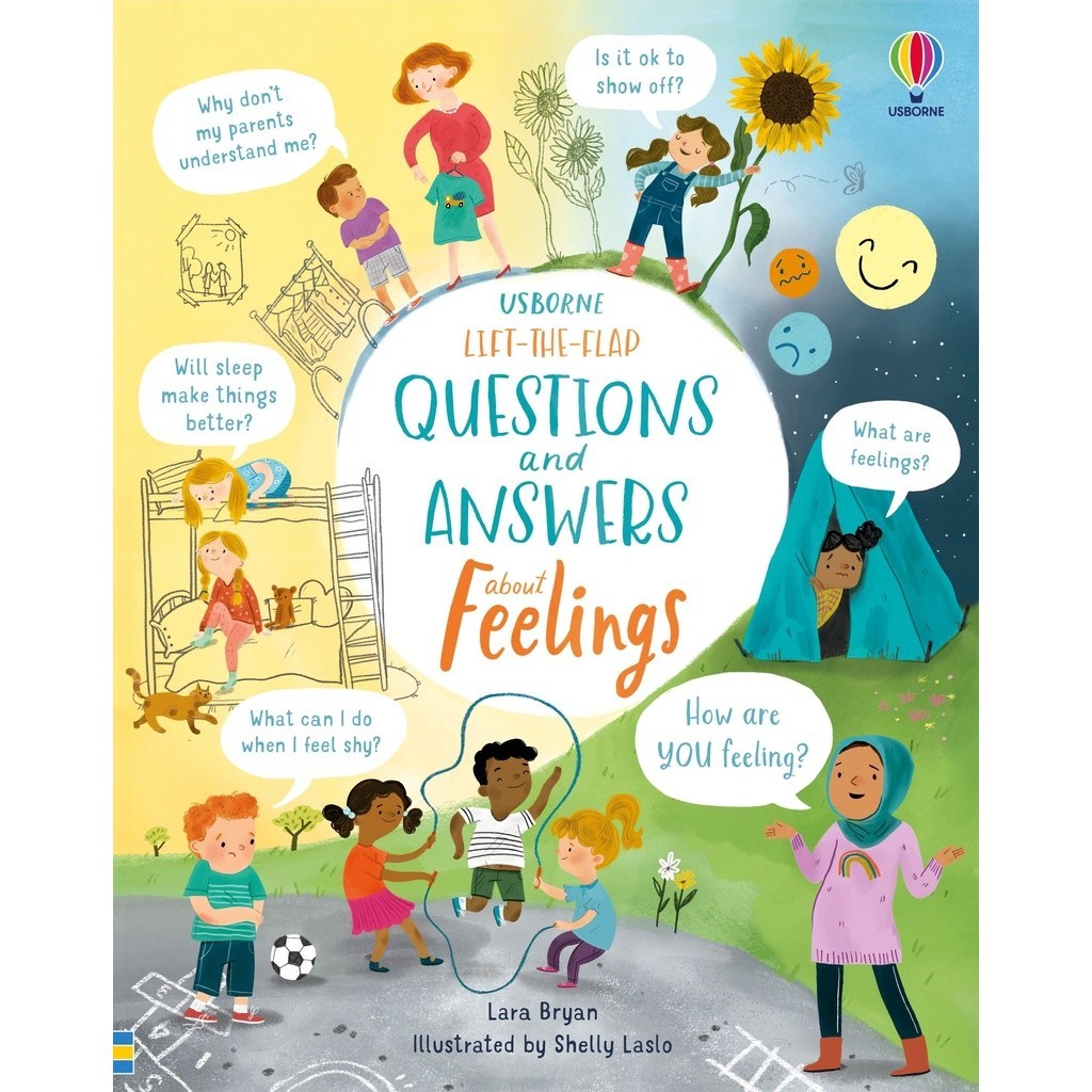 DKTODAY หนังสือ USBORNE LIFT-THE-FLAP Q&A ABOUT FEELINGS (AGE 6+)