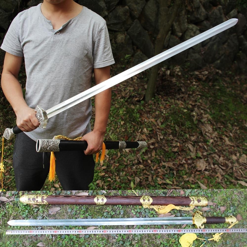 🔥ดาบซามูไร ดาบคาตานะ  โตเกียวรีเวนเจอร์ โมเดลดาบพิฆาตอสูรของแท้Longquan Sword Taiji Sword การแสดงสแตนเลสศิลปะการต่อสู้ชา
