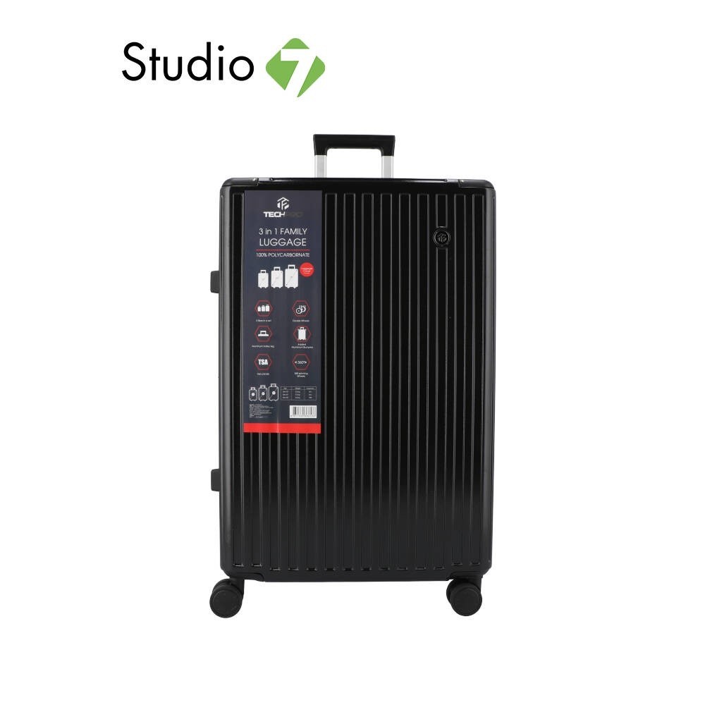 กระเป๋าเดินทาง TECHPRO Luggage Suitcase Set 20+24+28 inches PC100% by Studio7
