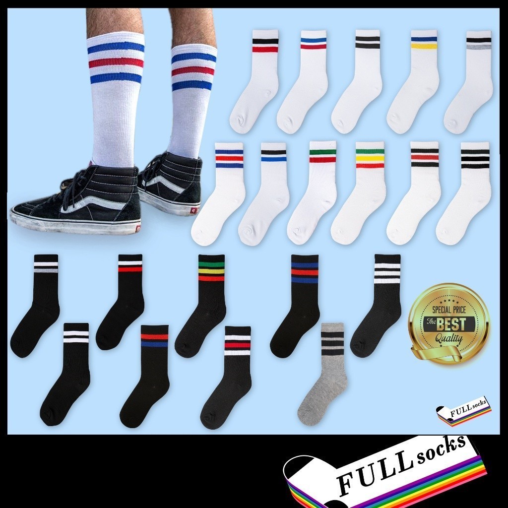 ถุงเท้าโอสคูล "ข้อยาว" ขนาด 
Free Size Old School Socks