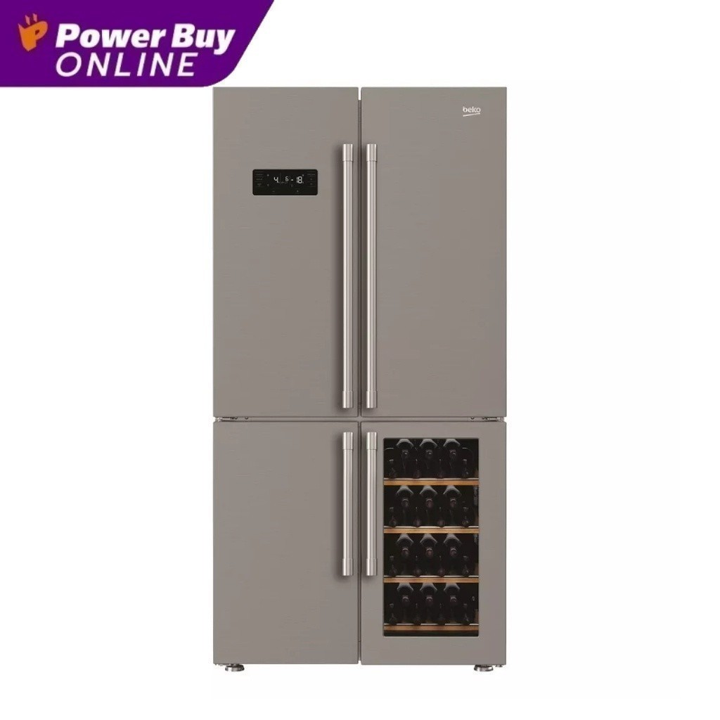 BEKO ตู้เย็น 4 ประตู (18.3 คิว, Titanium Inox) รุ่น GN1416221ZCX