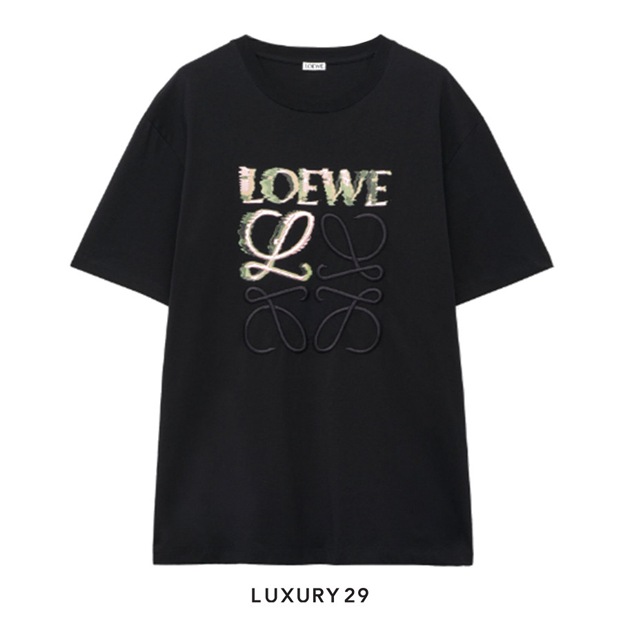 Loewe Relaxed fit T-shirt in cotton Black/Multicolor