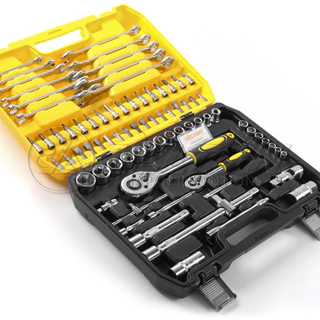 DELTON King Tools ชุดเครื่องมือ ประแจ ชุดบล็อก 78 ชิ้น ขนาด 1/2 นิ้ว (4 หุน) และ 1/4 นิ้ว (2หุน) ชุดประแจ รุ่น DKT-78PCS