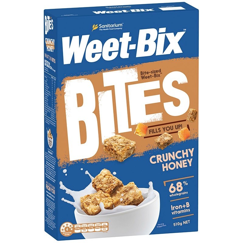 ถูกใจ  ใช่เลย✅💖 Sanitarium Weet Bix Bites Crunch Honey Cereal 510g. 🍃🌸 แซนทินาเรี่ยมวีทบิกซ์ธัญพืชอบกรอบรสน้ำผึ้ง 510