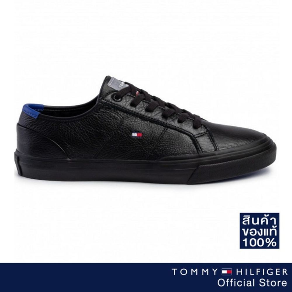 TOMMY HILFIGER รองเท้าผ้าใบชาย รุ่น FM0FM02593 สีดำ