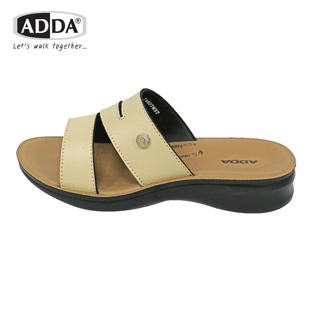 🔥ADDA 74807 รองเท้าแตะลำลอง รองเท้าผู้หญิง ทรง ใส่สบาย พื้นนุ่ม สไตล์วินเทจ ไซส์ 35-40 สี ดำ แดง ครีม น้ำตาล Maksim - รูปที่ 2