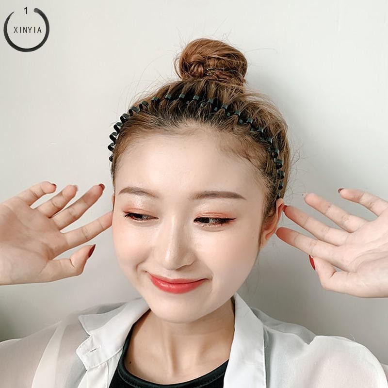 【เงินสดในการจัดส่ง】ที่คาดผมหยัก ที่คาดผม แบบคลื่น สีดำ สไตล์กีฬา แฟชั่นสำหรับผู้ชายและผู้หญิง