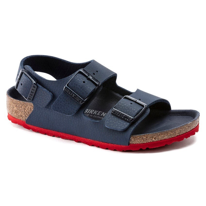 Birkenstock รองเท้าแตะรัดส้น เด็ก รุ่น Milano สี Desert Soil Blue Red - 1022183 (regular)