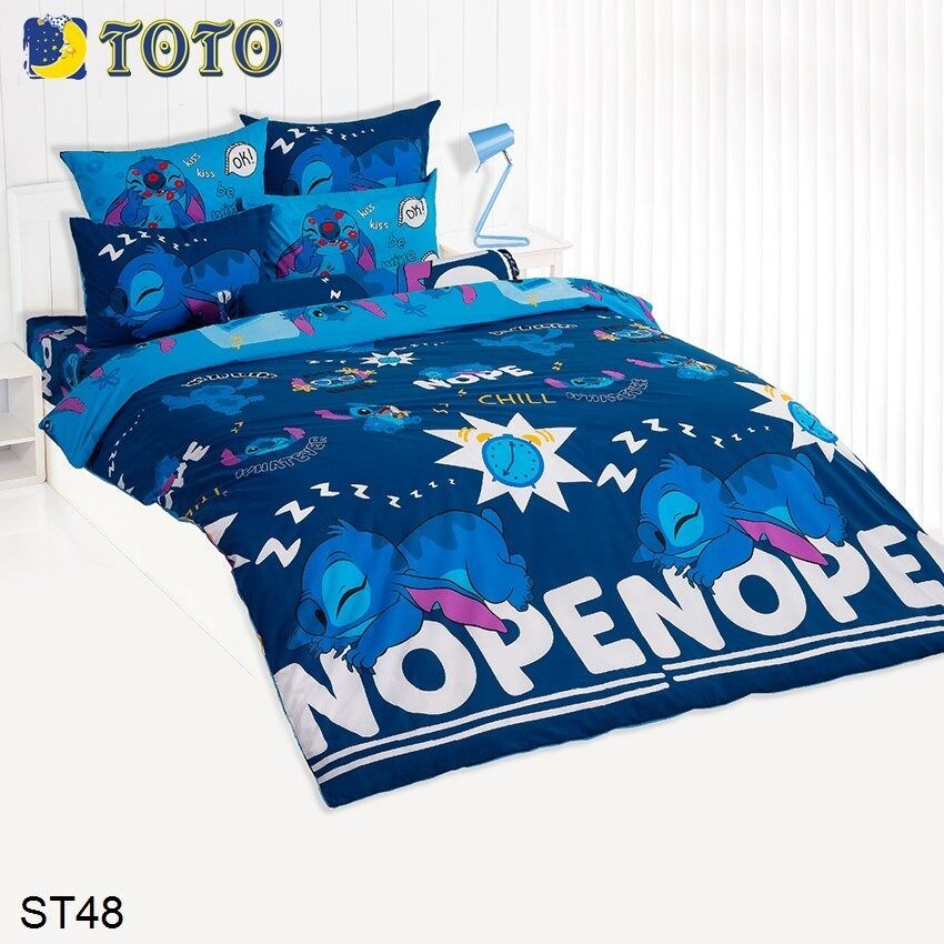 Toto โตโต้ ผ้าปูที่นอน (ไม่รวมผ้านวม) 3.5ฟุต 5ฟุต 6ฟุต สติช Stitch ST48