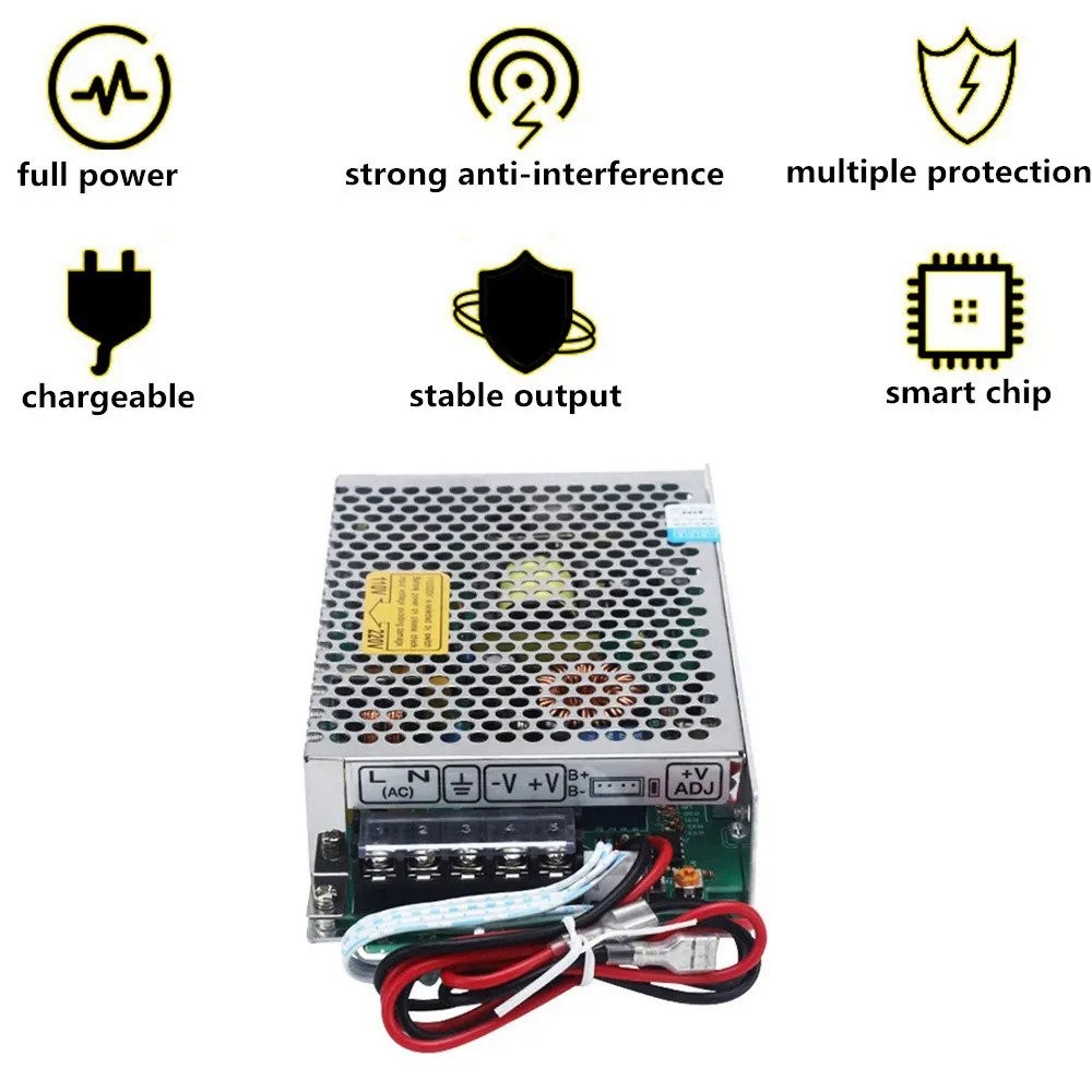 UPS Switching Power Supply Module 12V 24V 120W พร้อมฟังก์ชั่นการชาร์จ UPS AC 110/220V To DC 12V 24V 