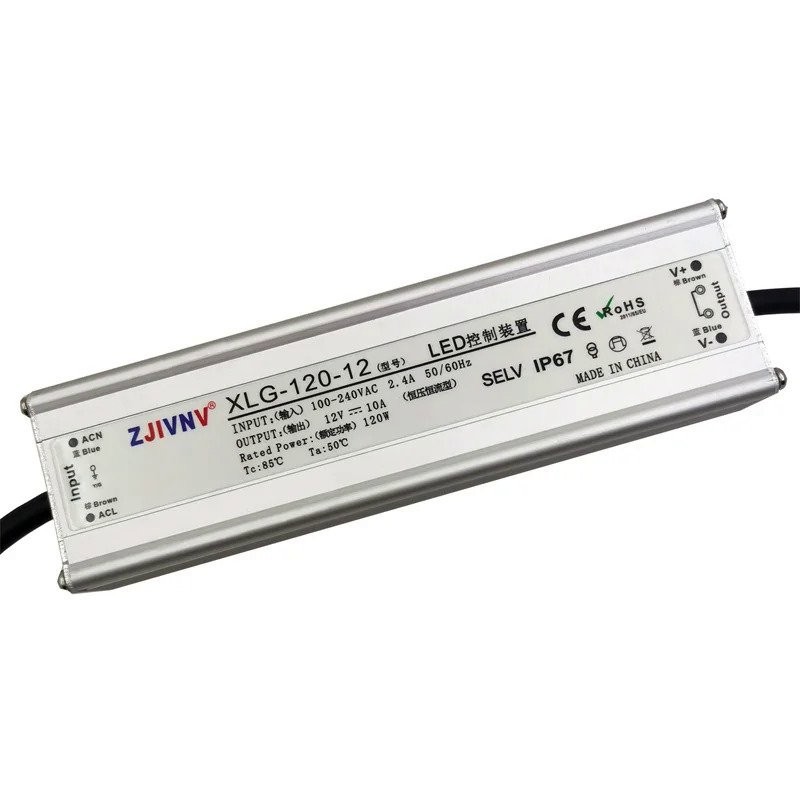 XLG-120กันน้ำกลางแจ้ง Switching Power Supply 100W 120 W IP67 AC-DC 12V 24V 36V 48V LED Driver