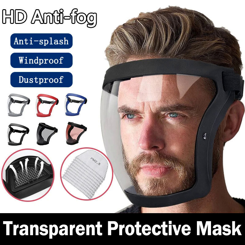 อุปกรณ์การป้องกันใสเต็มใบหน้าป้องกันโล่ป้องกันสาดใบหน้าทำงานหน้ากากนำมาใช้ใหม่ความปลอดภัยป้องกันหมอก Ey GYTH