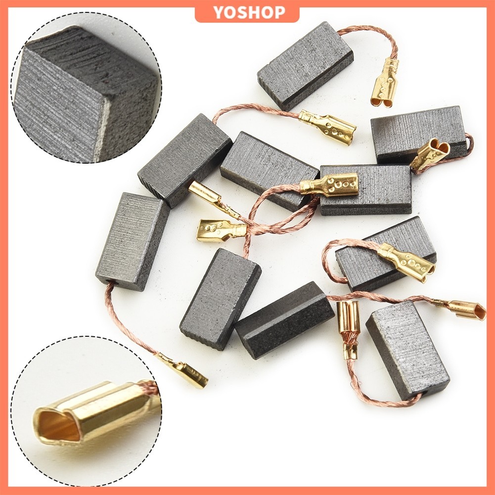 Yop แปรงคาร์บอน สําหรับเครื่องเจียรมุมมอเตอร์ Bosch 15 มม. X 8 มม. X 5 มม. 10 ชิ้น