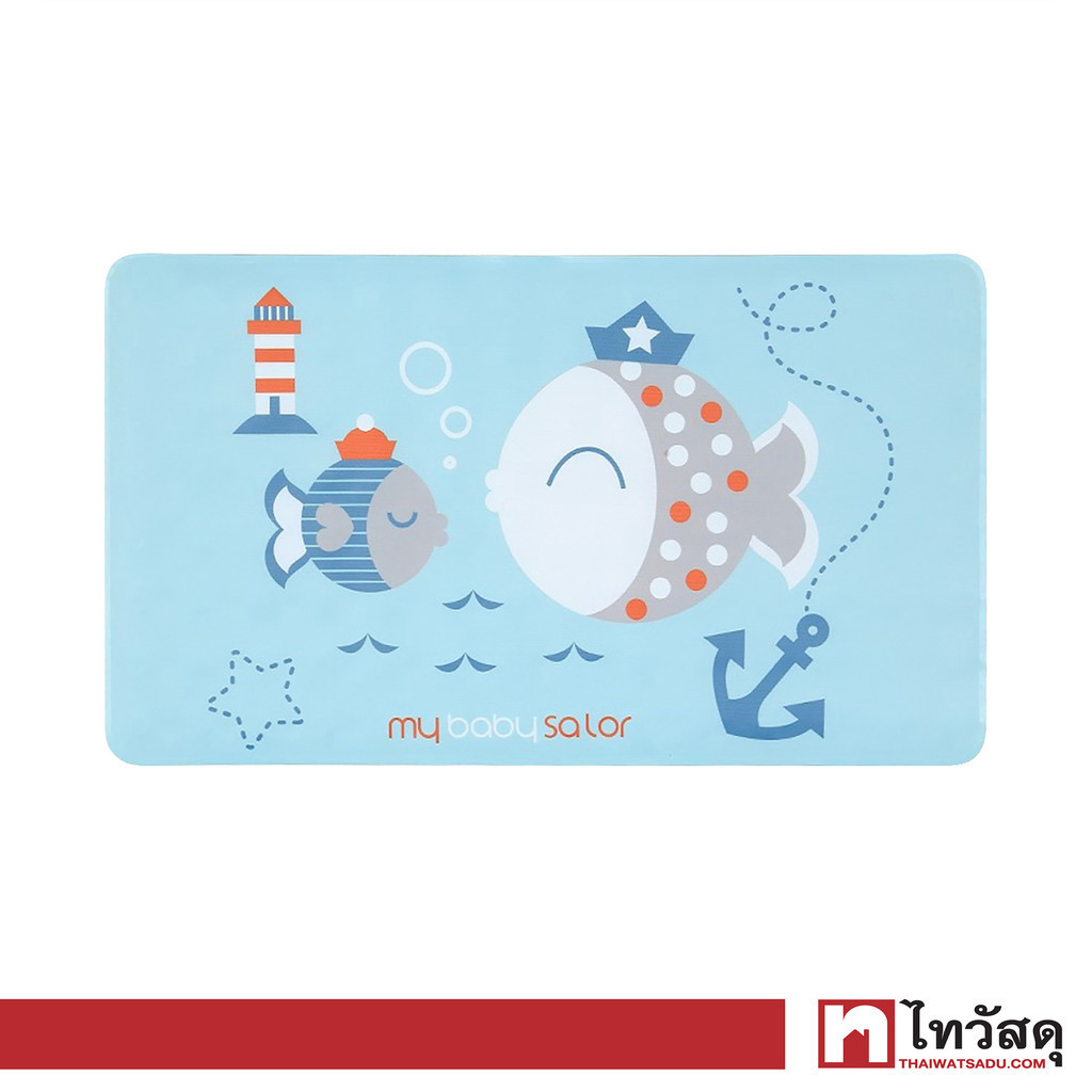 KASSA พรมกันลื่นห้องน้ำ พีวีซี รุ่น KS-JP-7040-FISH สีฟ้า