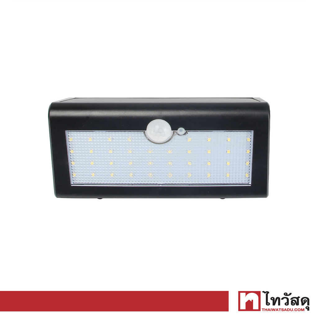 LUZINO โคมไฟผนังโซลาร์เซลล์ 7.6W DL (Motion Sensor) รุ่น D011953009 สีดำ