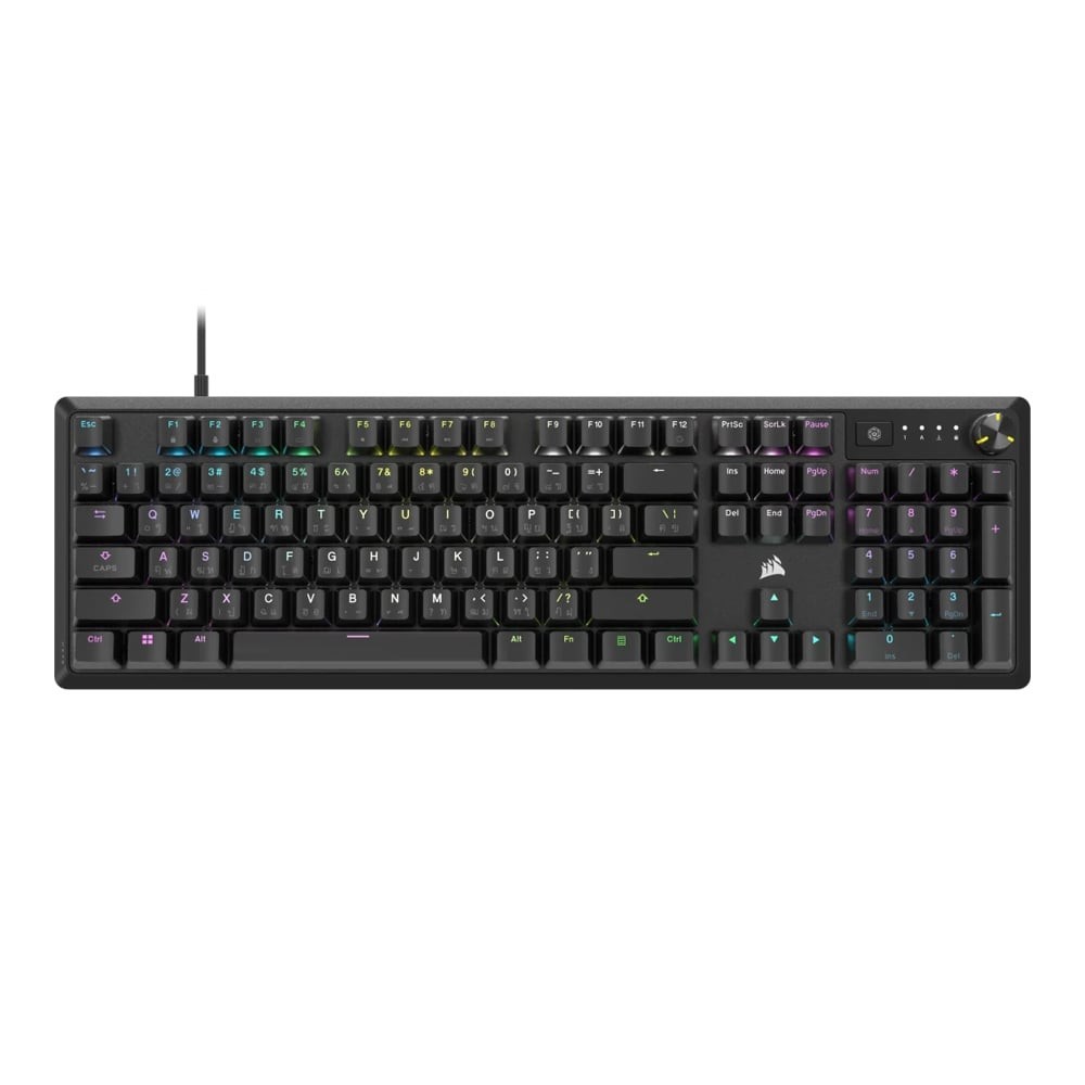 KEYBOARD CORSAIR K70 CORE (BLACK) (CORSAIR MLX RED SWITCH - RGB LED - EN/TH) (CH-910971E-TH)