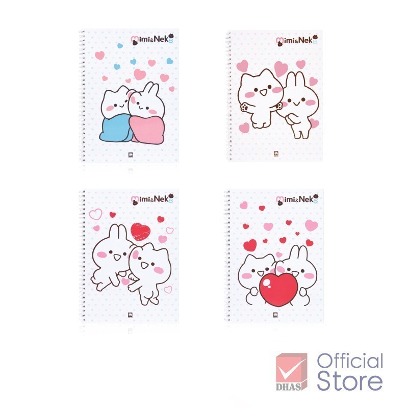 Elephant สมุด สมุดริมลวด มิมิเนโกะ B5 70G 60S WMM จำนวน 1 เล่ม