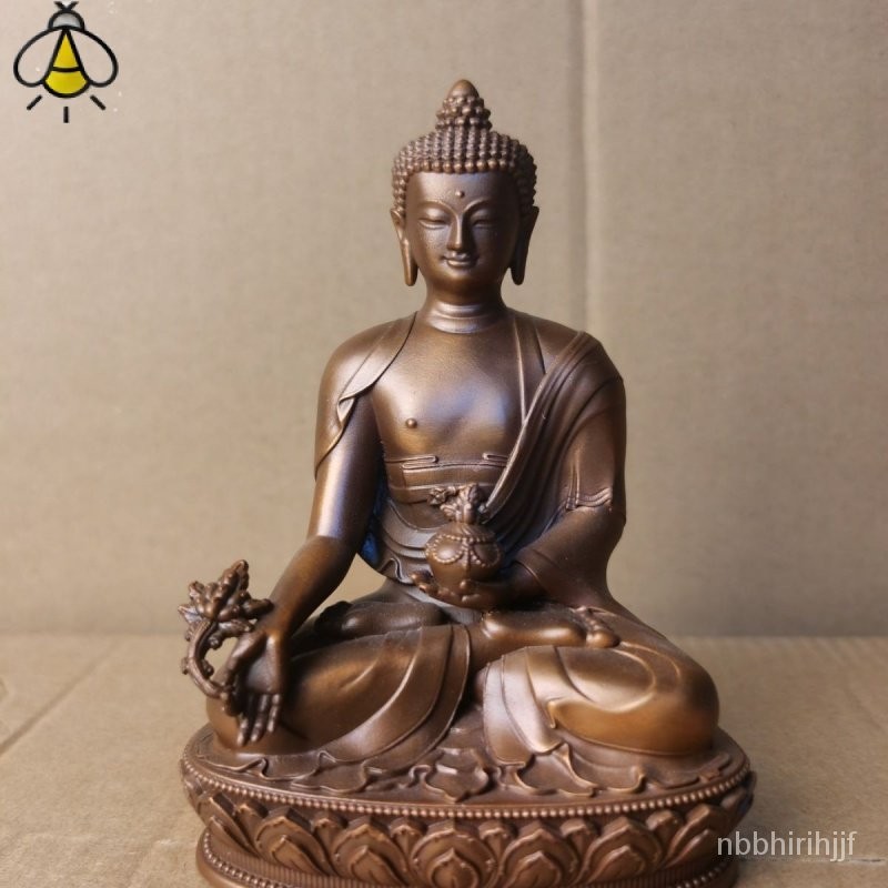 เภสัชกรพุทธเภสัชกร Liuliguang Tathagata10รูปปั้นทองสัมฤทธิ์ของพระพรหมสำริด 3SLW