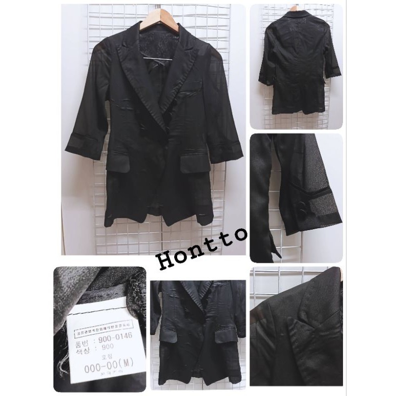1594. hontto เสื้อเบลเซอร์มือสองแฟชั่นเกาหลี