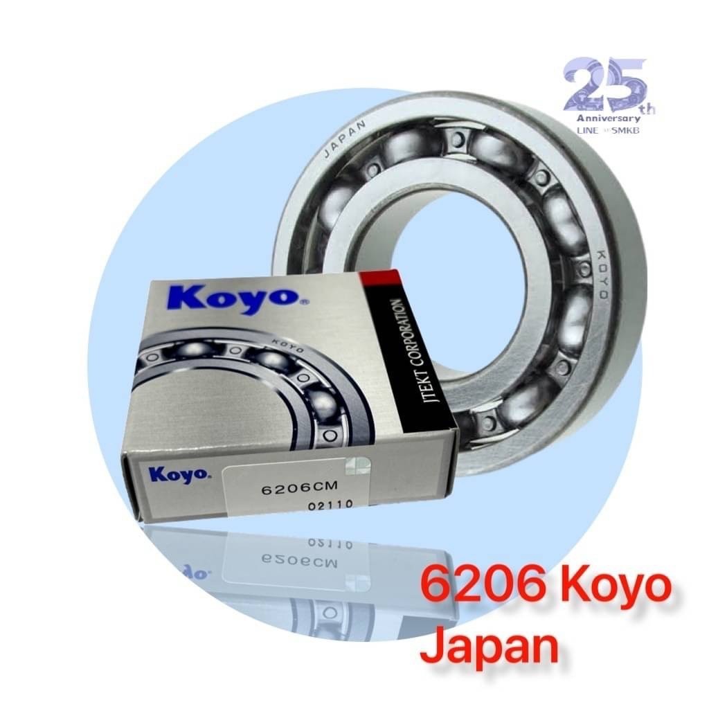 6206 NTN / KOYO ตลับลูกปืน ฝาเปิด เม็ดกลม ขนาด รูใน 30 รูนอก 62 หนา 16 มิล 30x62x16 (มิล)