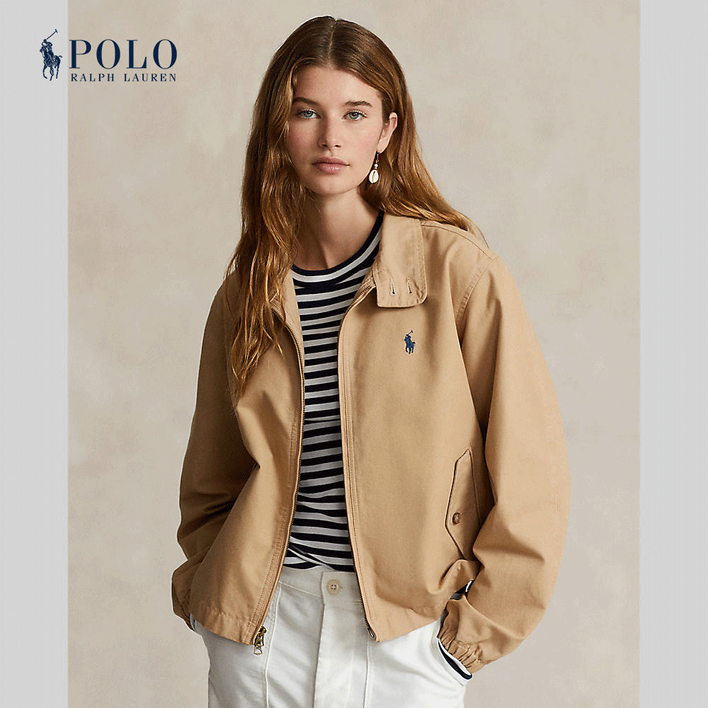 Polo Ralph Lauren เสื้อแจ็คเก็ตผู้หญิง Cotton Canvas Jacket รุ่น WMPOOTWN5A20073 สีน้ำตาล