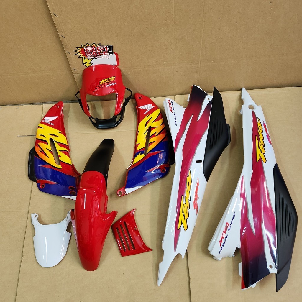 tena rs super เทน่า ตัวใหม่ ชุดสีมอเตอร์ไซค์ กาบรถ เฟรมรถ แฟริ่งรถ สีแดงขาว ติดลายปี1998 ยกชุด8ชิ้น - รูปที่ 2
