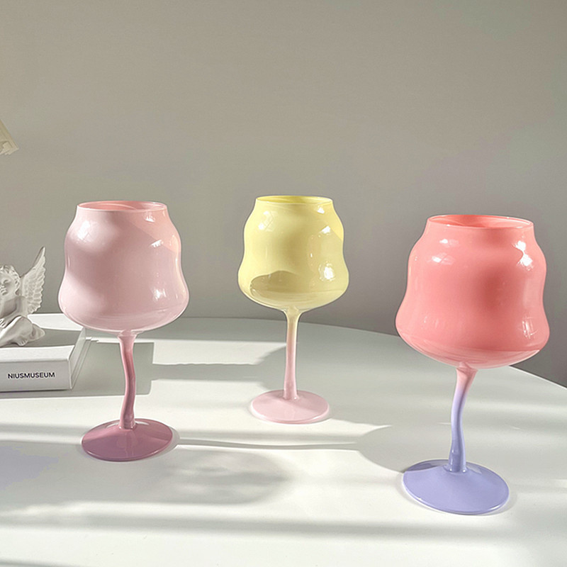 Candy Girl Heart Cream Cloud Cup Macaron Color Glass Wine Glass Dessert Wine Glass Cocktail Creative