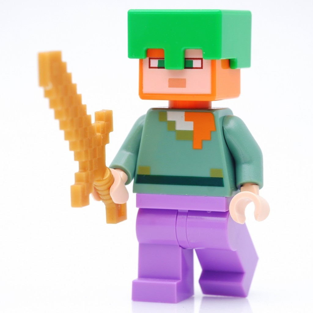 Lego Minecraft Alex Green Helmet*new