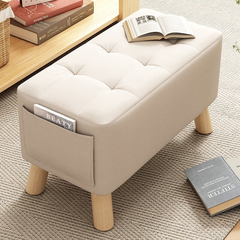 HotรับประกันคุณภาพFengfeng Shoe Changing Stool Home Footstool Sofa Stool Simple Stool Solid Wood Foo