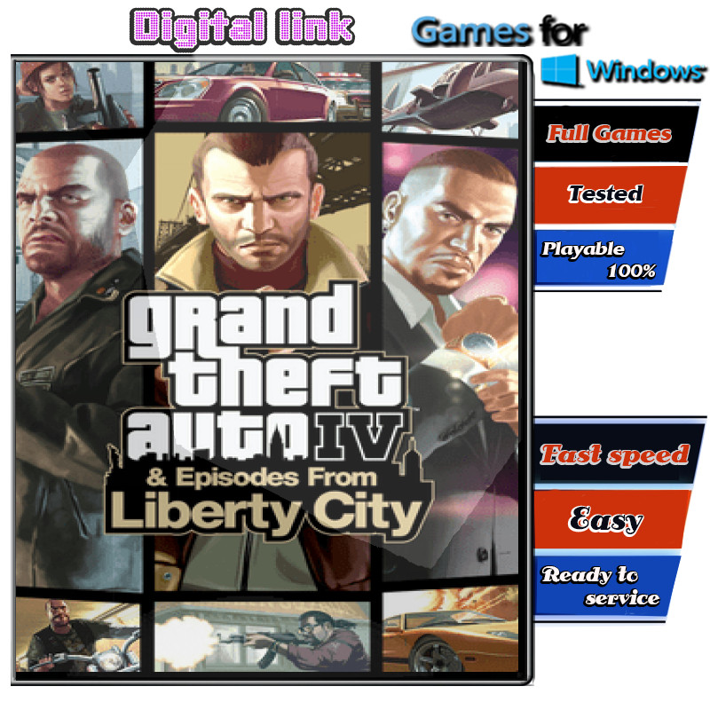 GTA / Grand Theft Auto IV Complete Edition เกม PC Game คอมพิวเตอร์ แบบดาวน์โหลดไฟล์  ตัวเต็ม เล่นได้ 100%