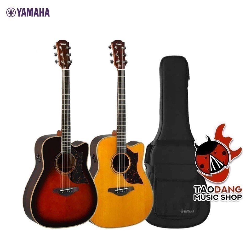 กีต้าร์โปร่งไฟฟ้า Yamaha A3R สี Vintage Natural, Tobacco Borwn Sunbust - Electric Acoustic Guitar Yamaha A3R ครบชุด