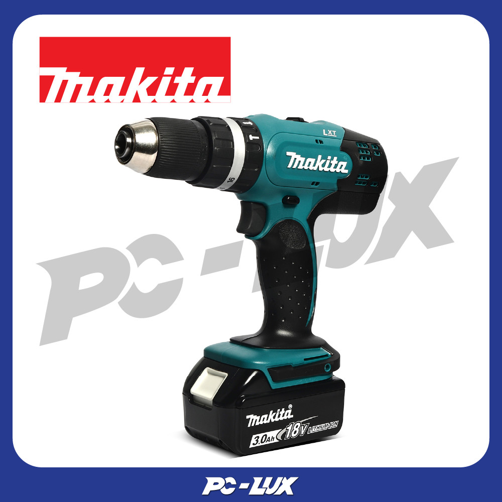 MAKITA สว่านกระแทกไร้สาย (พร้อมแบตเตอรี่) M011-DHP453FX13 13 มม. 18 โวลต์