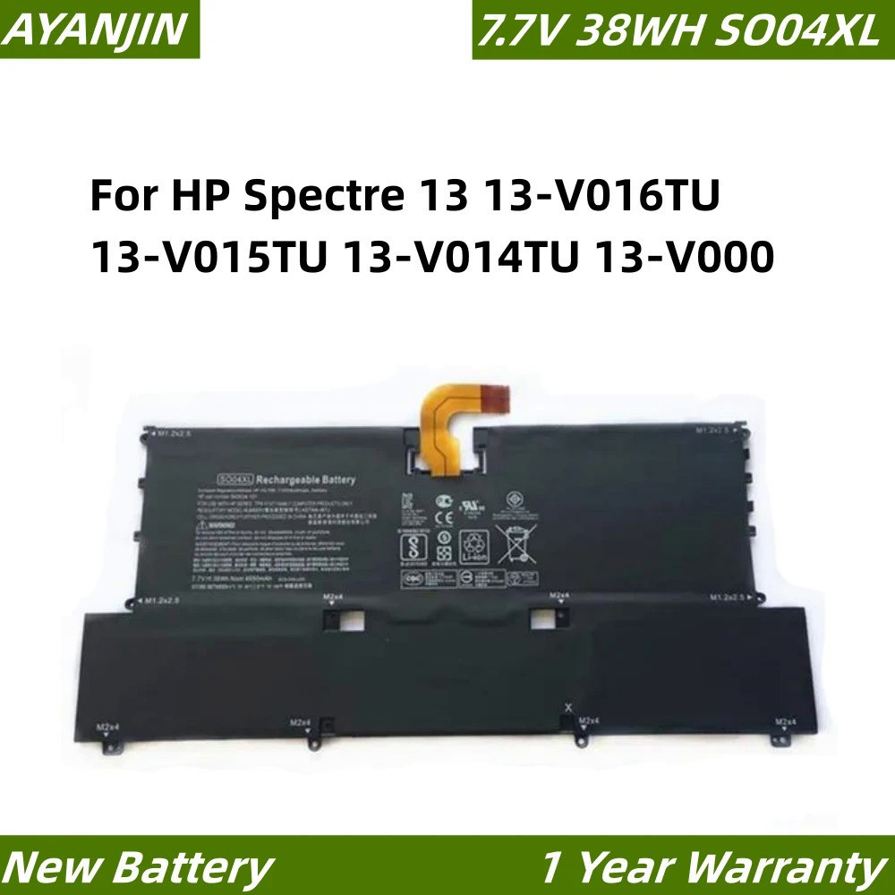 SO04XL 7.7V 38WH แบตเตอรี่แล็ปท็อปสำหรับ HP Spectre 13 13-V016TU 13-V015TU 13-V014TU Series 844199-855 HSTNN-IB7J