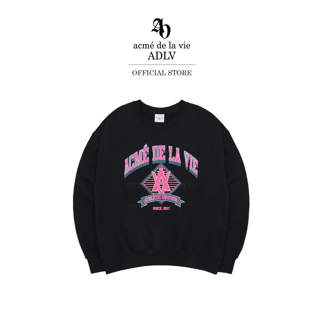 ADLV [acme de la vie] เสื้อแขนยาว รุ่น Diamond A Logo Symbol Sweat Shirt Black (50011SDMSWU_F3BKXX)