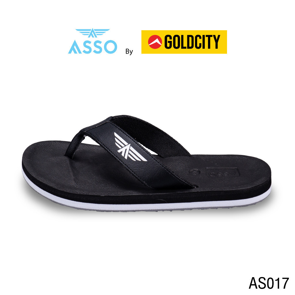 รองเท้าแตะ แบบหูคีบ  พื้นยางพารา SIZE 37-45 ส่งตรงจากโรงงานแท้100% ASSO รุ่น AS017