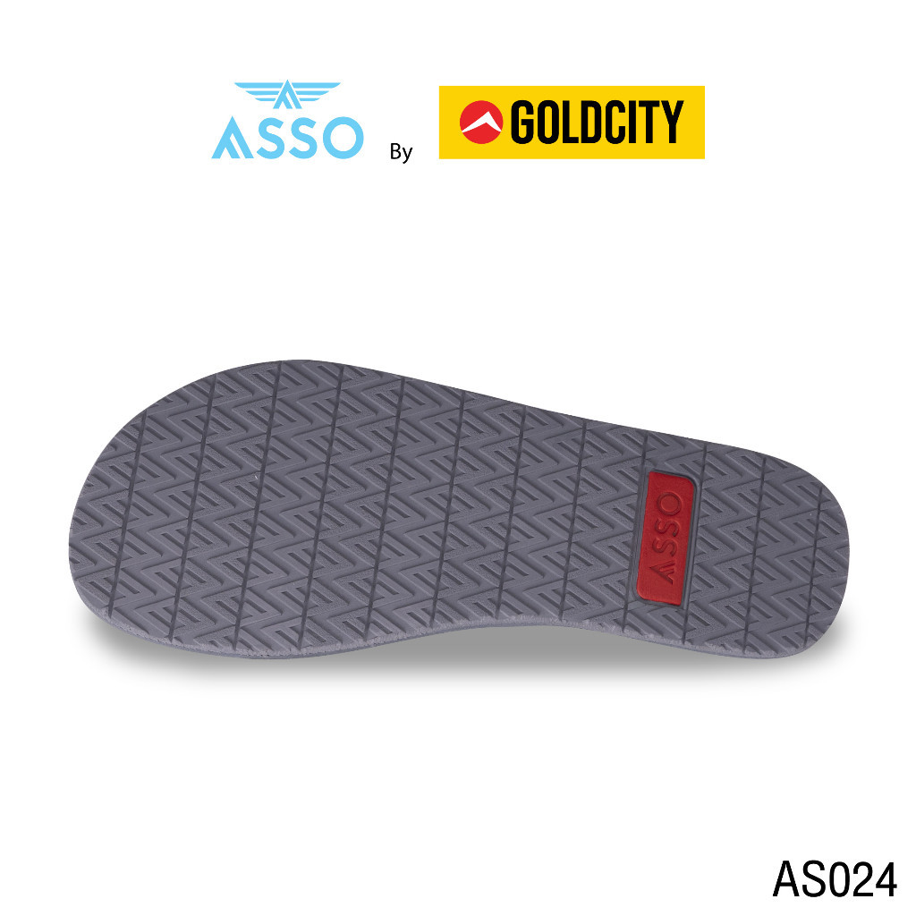 รองเท้าแตะ แบบสวม ใส่ สบาย พื้นยางพารา  SIZE 37-45 ส่งตรงจากโรงงานแท้100% ASSO รุ่น AS024