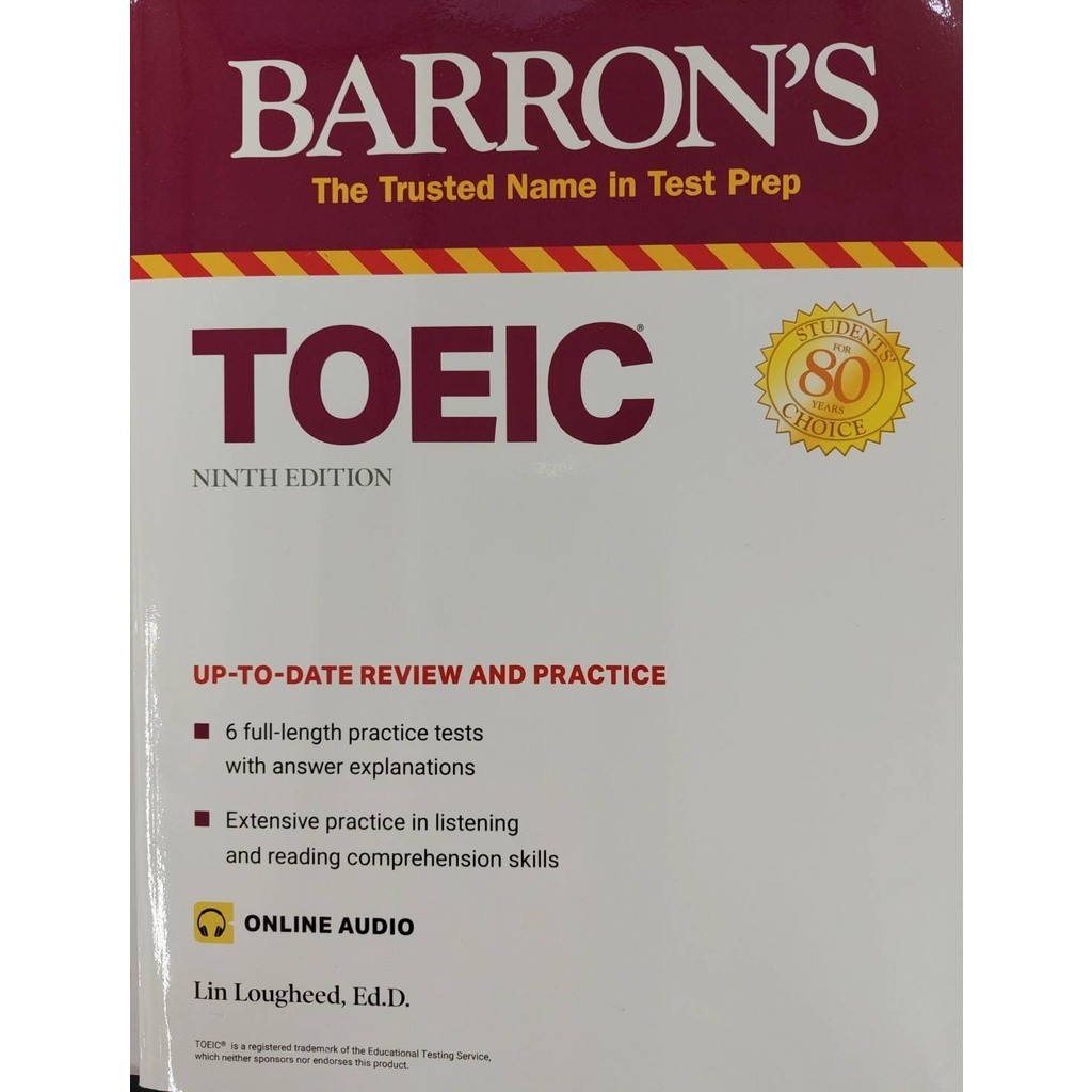 Chulabook|c321|หนังสือ|TOEIC (WITH ONLINE AUDIO) (BARRON'S TEST PREP)