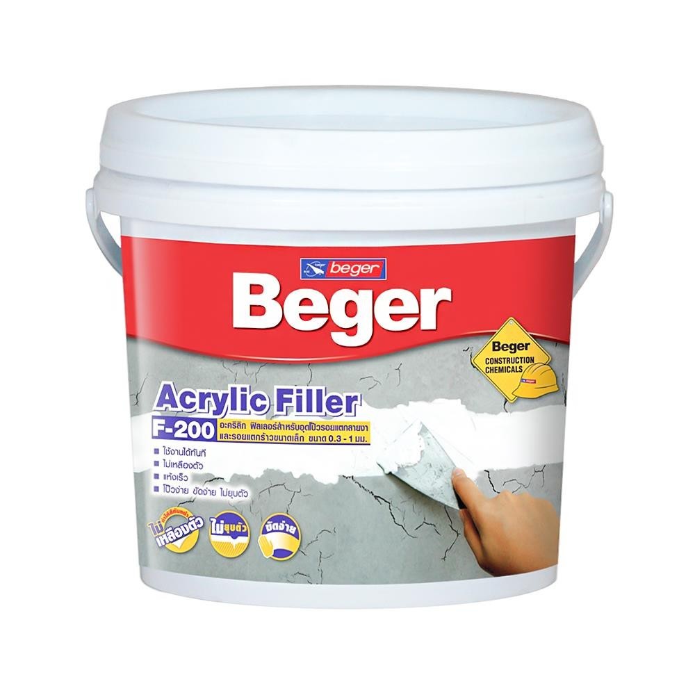 Beger สีโป๊วอะคริลิก F200 White 101 (1/4กล)