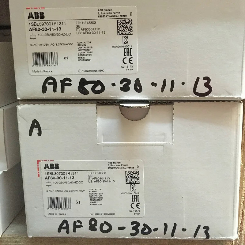 ABB 3-ploe Contactors AF Series Ac/dc ดำเนินการ1NC 1NO 80A 37kw AF80-30-11-14