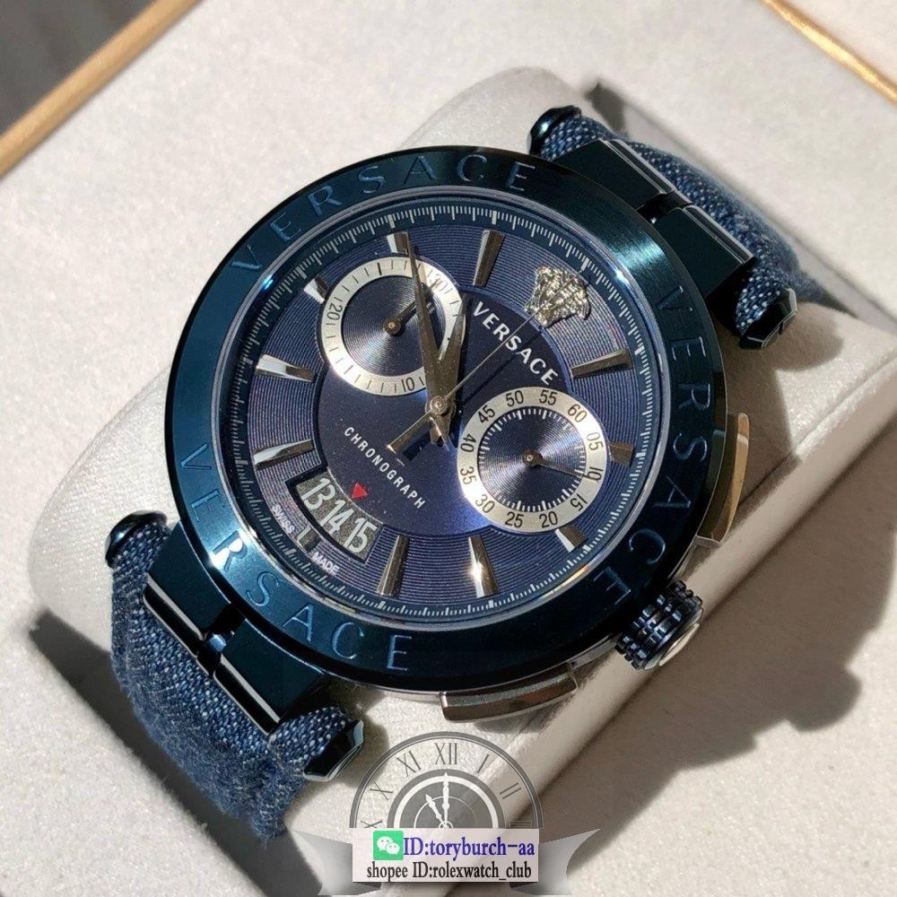 Versace Aion men's business dress watch diver watch versatile runway race quartz watch 44mm